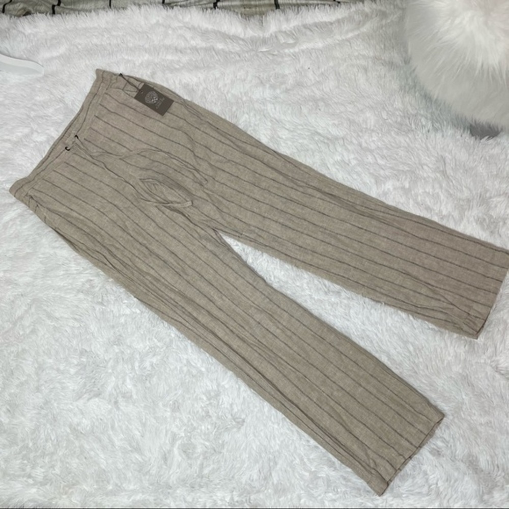 VINCE CAMUTO Light Stone Stripe Linen Pant XS - Picture 3 of 16